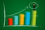 Growth graph with businessman